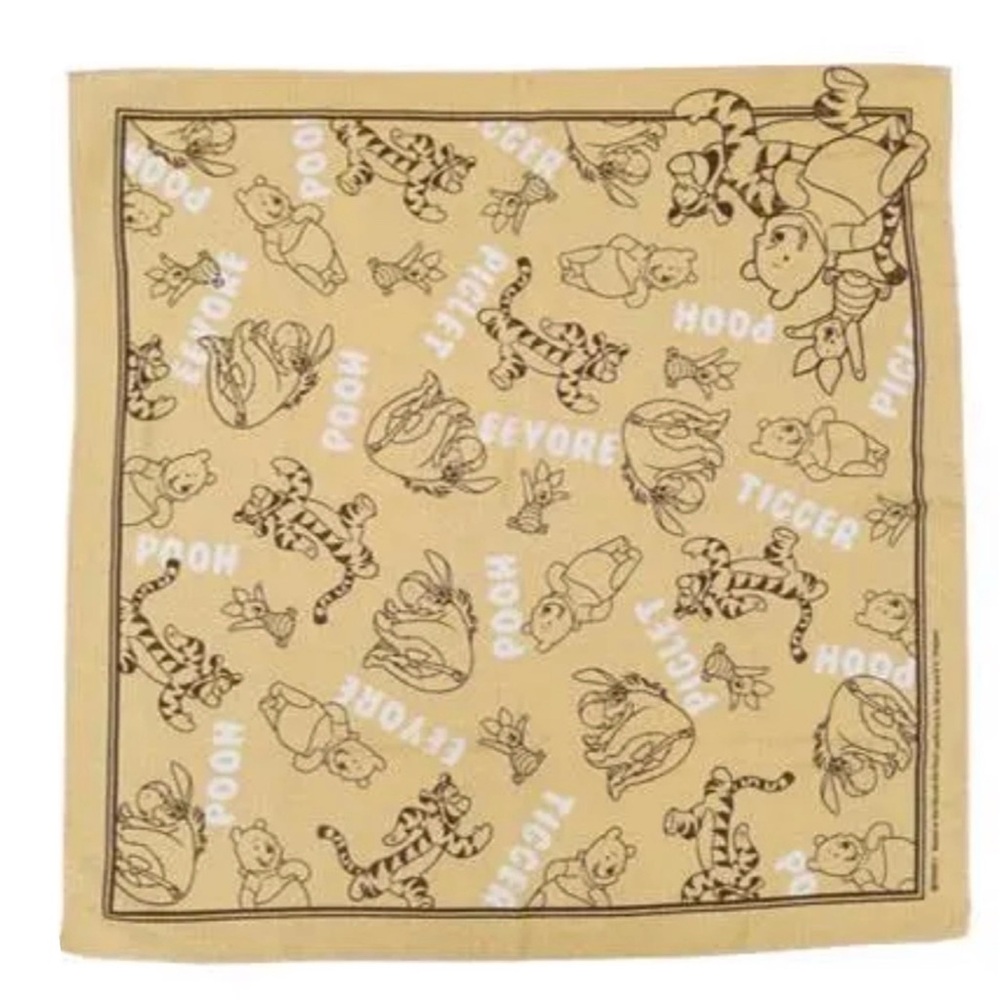 Disney Winnie the Pooh Character Bandana Yellow Cream